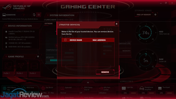 Review Notebook Gaming: ASUS ROG GX800VH 13 ASUS ROG GX800 Gaming Center 11
