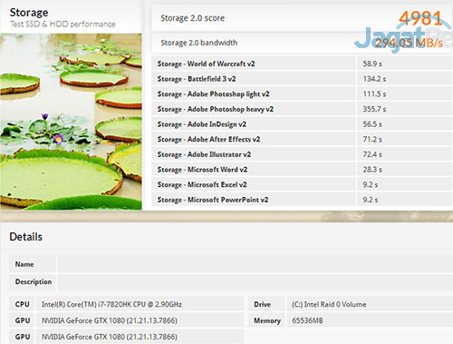 Review Notebook Gaming: ASUS ROG GX800VH 15 ASUS ROG GX800 PCMark 8 Storage 02