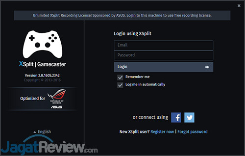 Review Notebook Gaming: ASUS ROG GX800VH 47 ASUS ROG GX800 XSplit Gamecaster