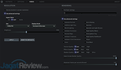 Review Notebook Convertible: HP Spectre x360 13 (2016) 20 HP Spectre x360 13 (KL) DOTA2 Setting