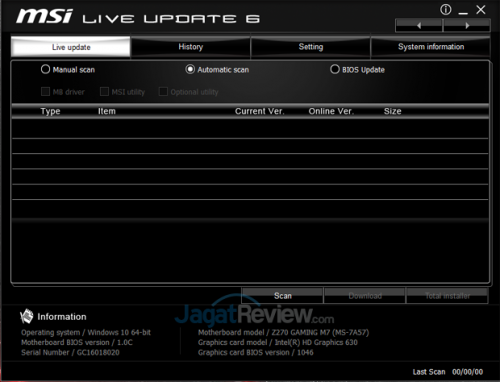 Hands-On Review Motherboard MSI Z270 Gaming M7 2 MSI-Live-Update