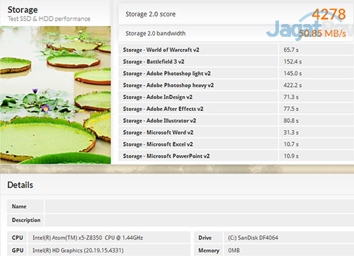 Review Mini PC Desktop: Biostar Racing P1 5 Biostar P1 Racing PCMark 8 Storage