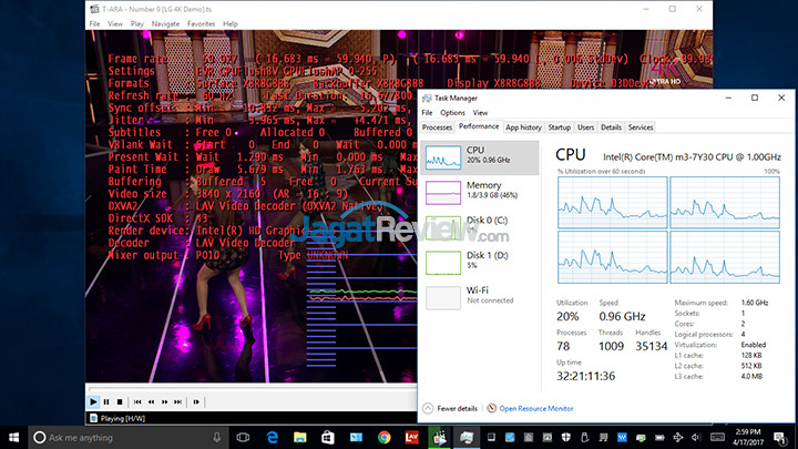 Dell Inspiron 11 3179 4K Video Playback