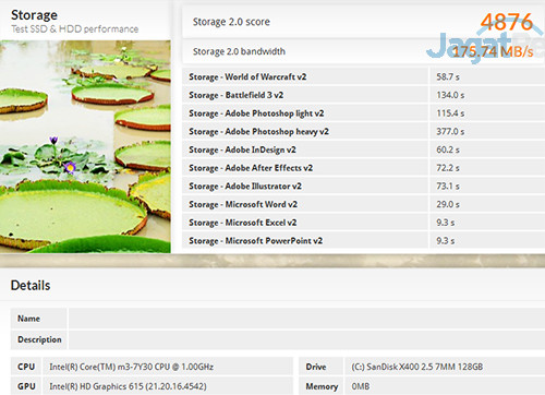 Review Notebook 2-in-1: Dell Inspiron 11 3179 7 Dell Inspiron 11 3179 PCMark 8 Storage