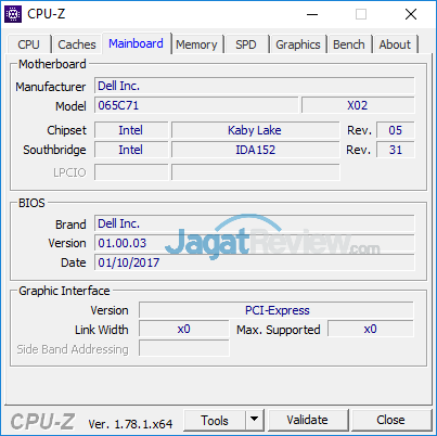 Review Notebook Gaming: Dell Inspiron 15 Gaming 7567 4 Dell Inspiron 15 Gaming 7567 CPUZ 02