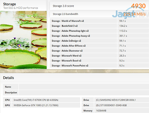 Review PC Desktop Gaming: Lenovo IdeaCentre Y900 7 Lenovo IC Y900 PCMark 8 Storage
