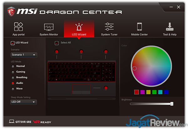 Review Notebook Gaming: MSI GT73VR 6RE Titan 5 MSI GT73VR 6RE Titan Dragon Center 06