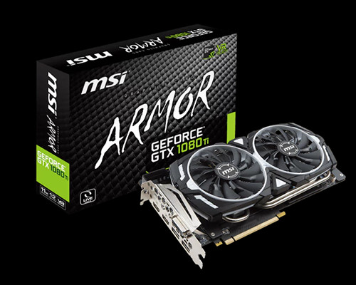 Parade VGA NVIDIA GeForce GTX 1080 Ti 14 MSI GTX 1080 Ti Armor - 1480 1582 11016