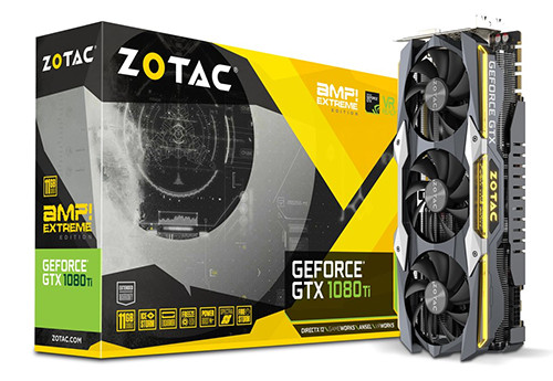 Parade VGA NVIDIA GeForce GTX 1080 Ti 10 ZOTAC GTX 1080 Ti AMP Extreme - 1645 1759 11200