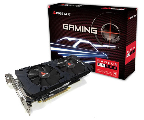 Parade VGA AMD Radeon RX 580 9 Biostar RX 580 Dual Cooling 8 GB 1340 8000