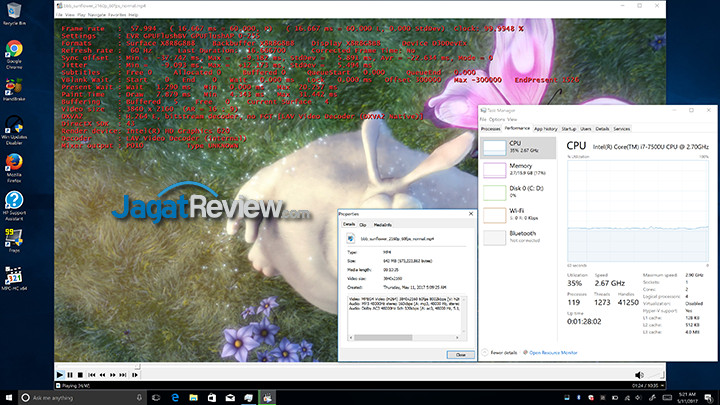 HP Spectre x360 MPCHC 4K60 QSV On Usage (Laptop)