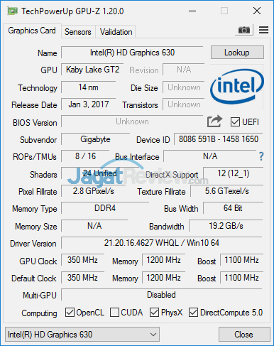 Gigabyte Aero 15 GPUZ 02
