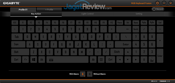 Review Notebook Gaming: Gigabyte Aero 15 36 Gigabyte Aero 15 RGB Keyboard Fusion 01