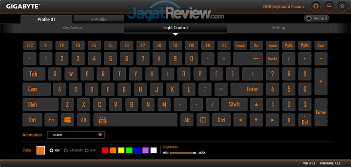 Review Notebook Gaming: Gigabyte Aero 15 37 Gigabyte Aero 15 RGB Keyboard Fusion 02