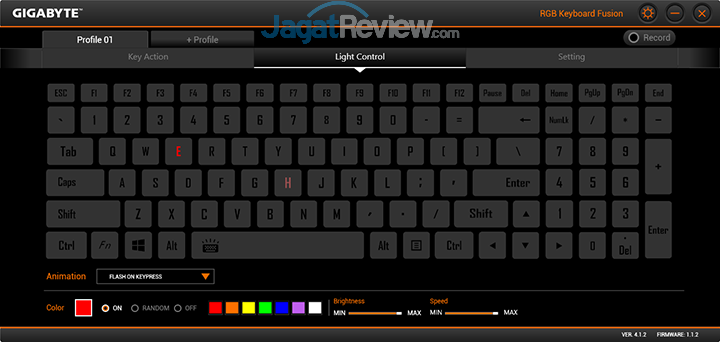 Review Notebook Gaming: Gigabyte Aero 15 43 Gigabyte Aero 15 RGB Keyboard Fusion 08