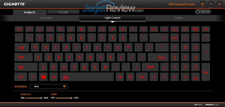 Review Notebook Gaming: Gigabyte Aero 15 44 Gigabyte Aero 15 RGB Keyboard Fusion 09