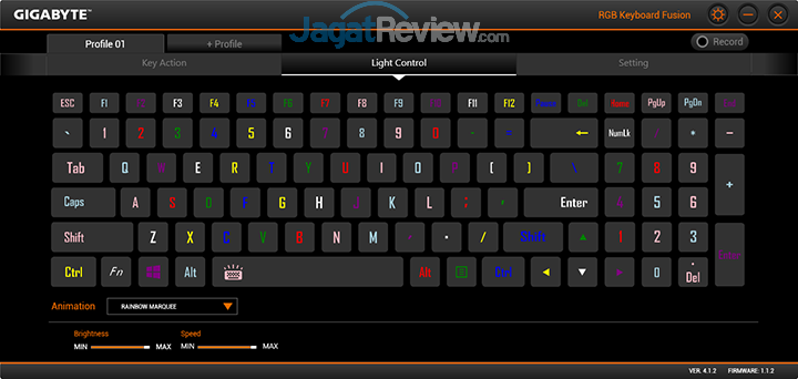 Review Notebook Gaming: Gigabyte Aero 15 45 Gigabyte Aero 15 RGB Keyboard Fusion 10