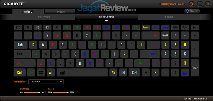 Review Notebook Gaming: Gigabyte Aero 15 46 Gigabyte Aero 15 RGB Keyboard Fusion 11