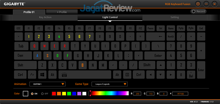 Review Notebook Gaming: Gigabyte Aero 15 53 Gigabyte Aero 15 RGB Keyboard Fusion 18