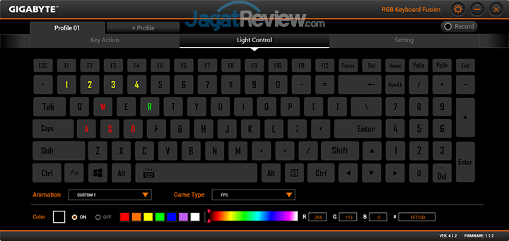 Review Notebook Gaming: Gigabyte Aero 15 55 Gigabyte Aero 15 RGB Keyboard Fusion 20