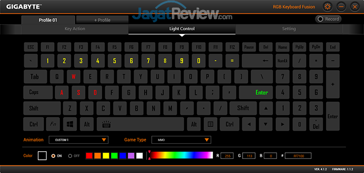 Review Notebook Gaming: Gigabyte Aero 15 56 Gigabyte Aero 15 RGB Keyboard Fusion 21