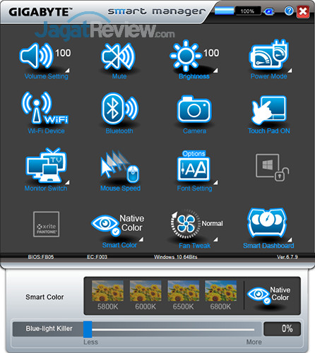Review Notebook Gaming: Gigabyte Aero 15 21 Gigabyte Aero 15 Smart Manager 21