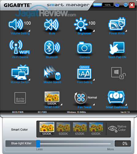 Review Notebook Gaming: Gigabyte Aero 15 22 Gigabyte Aero 15 Smart Manager 22
