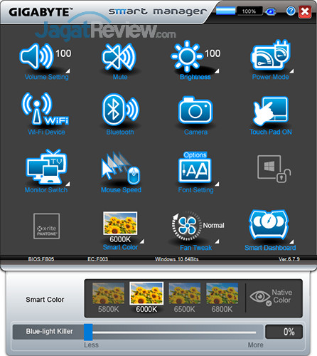 Review Notebook Gaming: Gigabyte Aero 15 23 Gigabyte Aero 15 Smart Manager 23