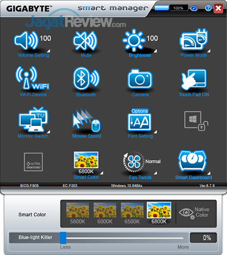Review Notebook Gaming: Gigabyte Aero 15 25 Gigabyte Aero 15 Smart Manager 25