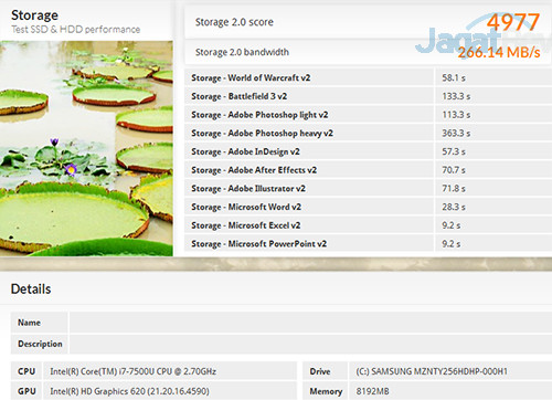 HP ProBook 430 G4 PCMark 8 Storage