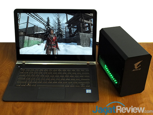 Review External VGA: Gigabyte AORUS GTX 1070 Gaming Box 3 Gigabyte AORUS GTX 1070 Gaming Box GPU External with Laptop