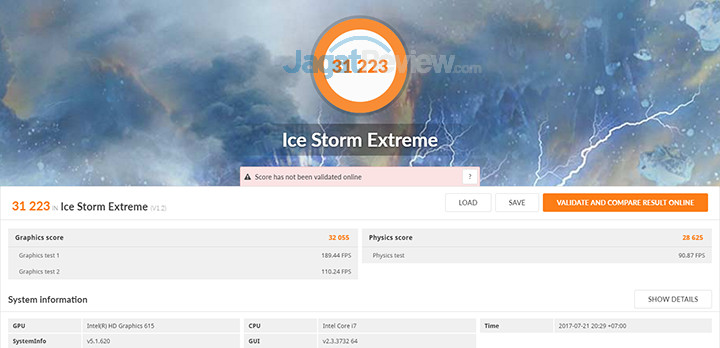 DELL XPS 13 9365 2-in-1 3DMark Ice Storm Extreme