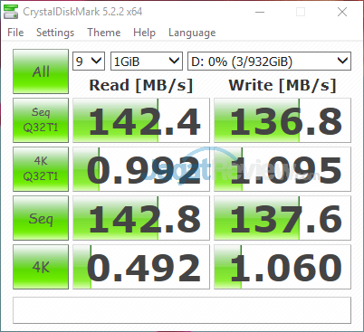 Gigabyte Sabre 15 Crystal Disk Mark 02