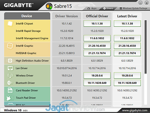Gigabyte Sabre 15 Smart Update 01