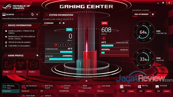 ASUS GL503VD Gaming Center 01