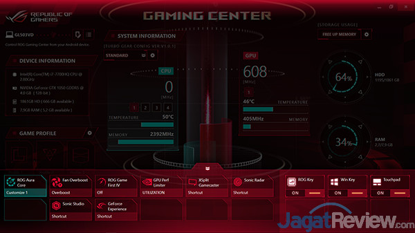 ASUS GL503VD Gaming Center 14