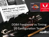 AMD Ryzen 5 2400G (Radeon RX Vega 11) RAM Overclocking: Frequency vs Timing 7 Logo Test