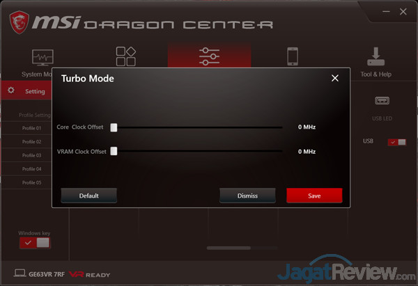Review Notebook Gaming: MSI GE63VR 7RF RAIDER 9 MSI GE63VR 7RF Dragon Center 07