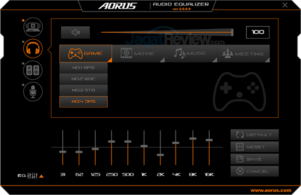 Review Notebook Gaming: AORUS X7 DT v7 41 AORUS X7 DT v7 Audio Equalizer 21