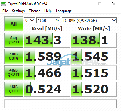ASUS GL503VM HERO EDITION Crystal Disk Mark 6 HDD