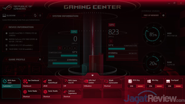 Review Notebook Gaming: ASUS ROG STRIX GL503VM Hero Edition 3 ASUS GL503VM HERO EDITION Gaming Center 12