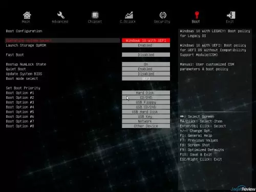 Hands-On Motherboard Colorful B360-HD Deluxe V20 7 7. Boot Menu