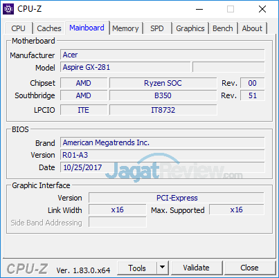 Review PC Desktop AMD Ryzen: Acer Aspire GX-281-UR13 3 Acer Aspire GX 281 CPUZ 02