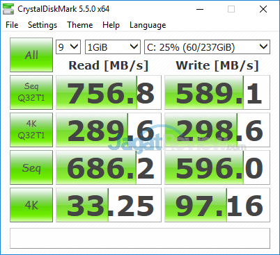 Review PC Desktop AMD Ryzen: Acer Aspire GX-281-UR13 28 Acer Aspire GX 281 Crystal Disk Mark 5 SSD