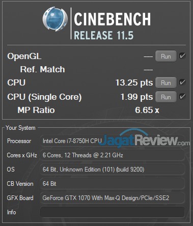 Review Prosesor Intel Core i7-8750H “Coffee Lake”: 6 Core untuk Notebook 1 CBR11.5