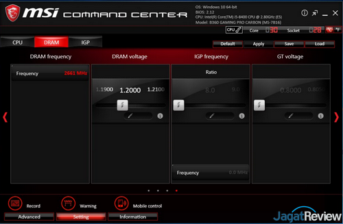 Command Center DRAM tabs