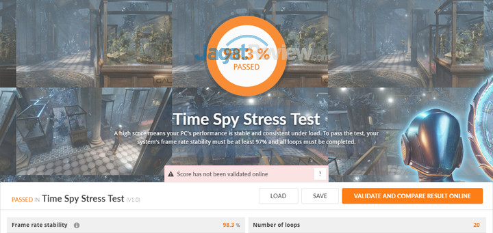 Gigabyte Aero 15X v8 3DMark Time Spy Stress Test
