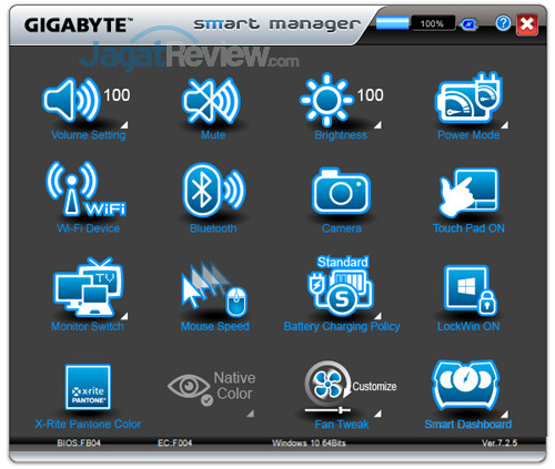 Review Gigabyte Aero 15X v8: Kencang, Tipis, dan Terjangkau dengan Core i7 8750H 1 Gigabyte Aero 15X v8 Smart Manager 01
