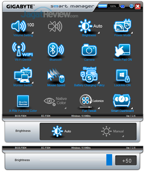 Review Gigabyte Aero 15X v8: Kencang, Tipis, dan Terjangkau dengan Core i7 8750H 3 Gigabyte Aero 15X v8 Smart Manager 03