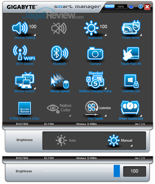 Review Gigabyte Aero 15X v8: Kencang, Tipis, dan Terjangkau dengan Core i7 8750H 4 Gigabyte Aero 15X v8 Smart Manager 04